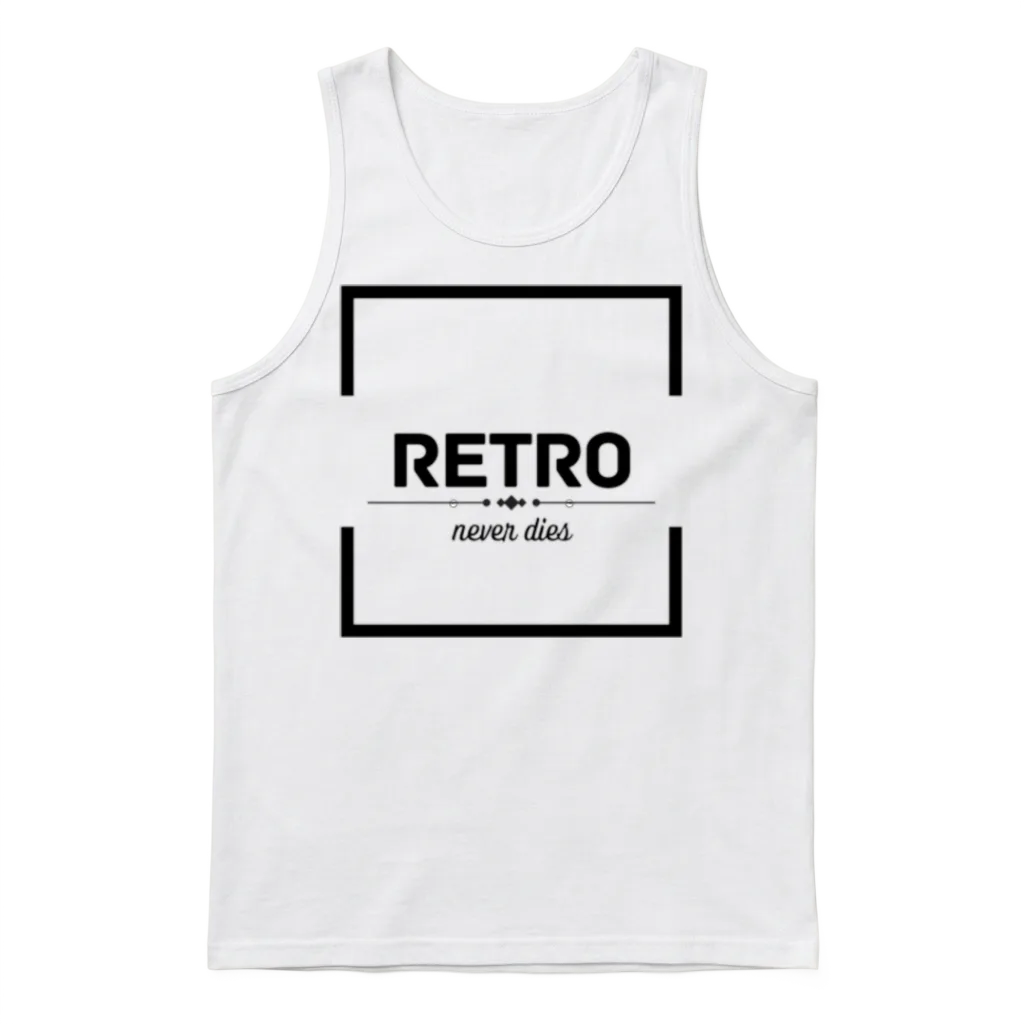 Retro Never Dies Vintage Unisex Tank Top - White