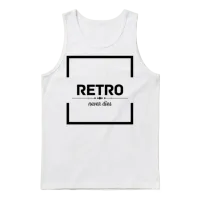 Retro Never Dies Vintage Unisex Tank Top - White – 1