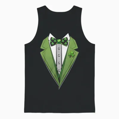 St. Patrick's Day Costume Funny Leprechaun T-Shirt, Black Unisex Tank Top - Black