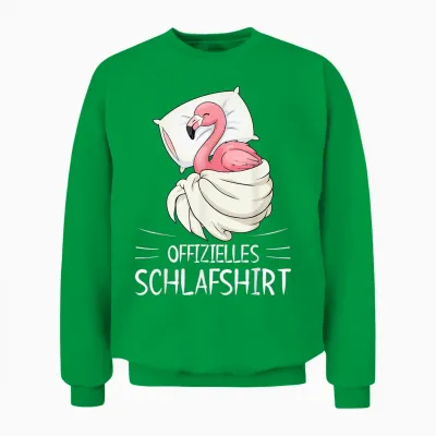 Offizielles Schlafshirt Flamingo Pyjama Schlafanzug Unisex Sweatshirt - Irish Green
