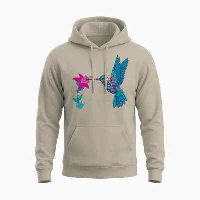 Frida Kahlo Damen T-Shirt, Blau, S, Kurzarm, Klassisch, Einfarbig, Rundhals-Ausschnitt, Klein, Erwachsener Unisex Hoodie - Sand