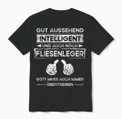 Fliesenleger Gut Aussehend Intelligent Lustiges Arbeit Unisex T-Shirt - Black