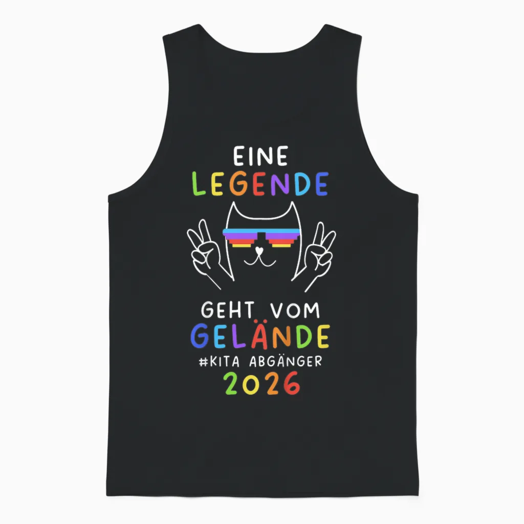 Kinder Kita Abgänger 2026 Kindergarten Geschafft Unisex Tank Top in Black