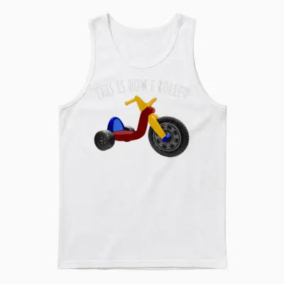 Nostalgic Love 70s 80s Vintage Retro Toys Big Tricycle Wheel Unisex Tank Top - White