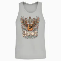 Boone Music Lover Vibes Colorful Artistic Design Unisex Tank Top in Ash - 2