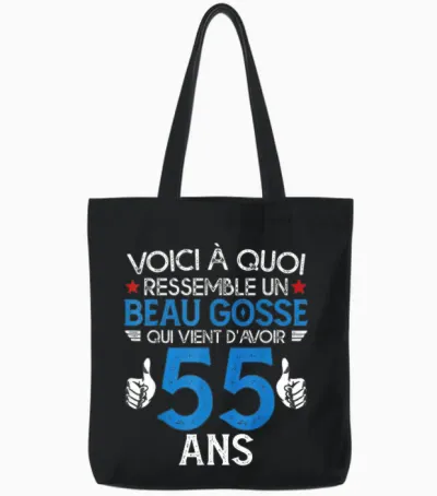 Beau Gosse Who Just Turned 55 Years Old - Birthday Joke Tote Bags - Black