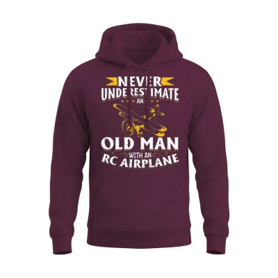 Men Rc Aircraft Humor Dad Model Plane Pilot Unisex Hoodie - Maroon