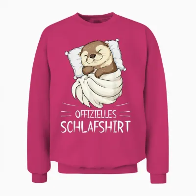 Official Sleep Shirt Otter Pyjamas Unisex Sweatshirt - Heliconia