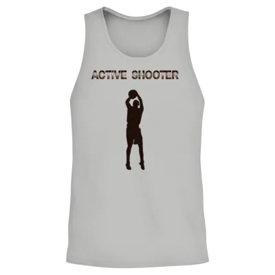 Active Shooter Basketball Unisex Tank Top - Ash