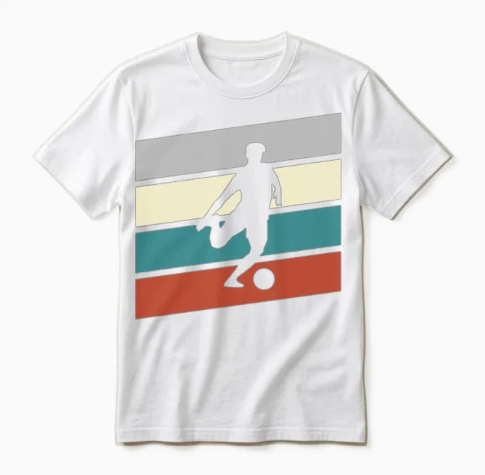 Soccer Retro Unisex T-Shirt in White