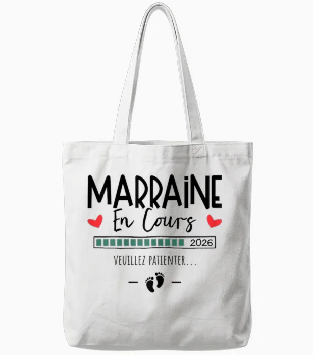 Marraine En Cours 2026 - Annonce Grossesse 1er Enfant Tote Bags in White
