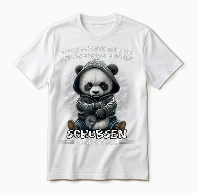 Heute Möchte Ich Was Mit Menschen Machen Schubsen Wäre Toll T-Shirt, Black Unisex T-Shirt in White