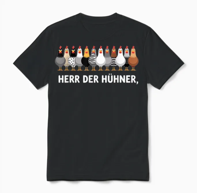 Herr Der Hühner Unisex T-Shirt in Black