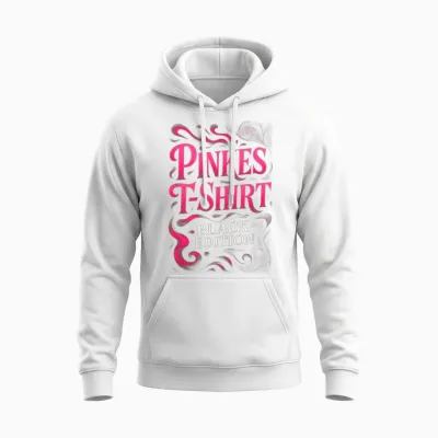 Pink T-Shirt Black Edition - Sarcasm Humour Unisex Hoodie - White
