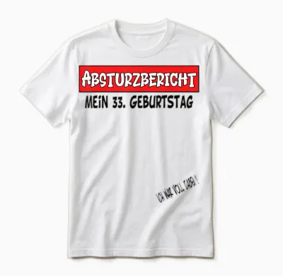 33. Geburtstag Gästebuch Mann Frau Unisex T-Shirt - White
