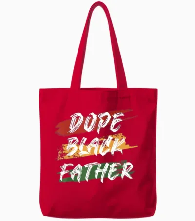 Dope Black Father 1865 Juneteenth Black History Culture Tote Bags - Red