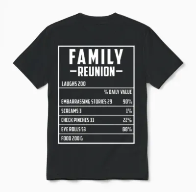 Matching Family Gathering Reunion Party Family Unisex T-Shirt - Black