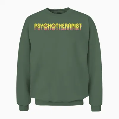 Retro Psychotherapist Unisex Sweatshirt - Military Green
