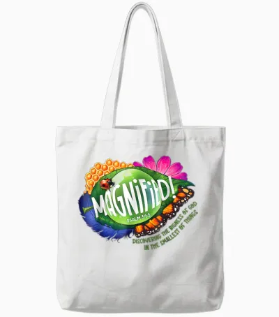 Vbs 2025 Magnified Smallest Insects Adventure Vbs Tote Bags - White
