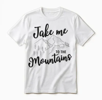 Take Me to the Mountains - Hiking Unisex T-Shirt - White