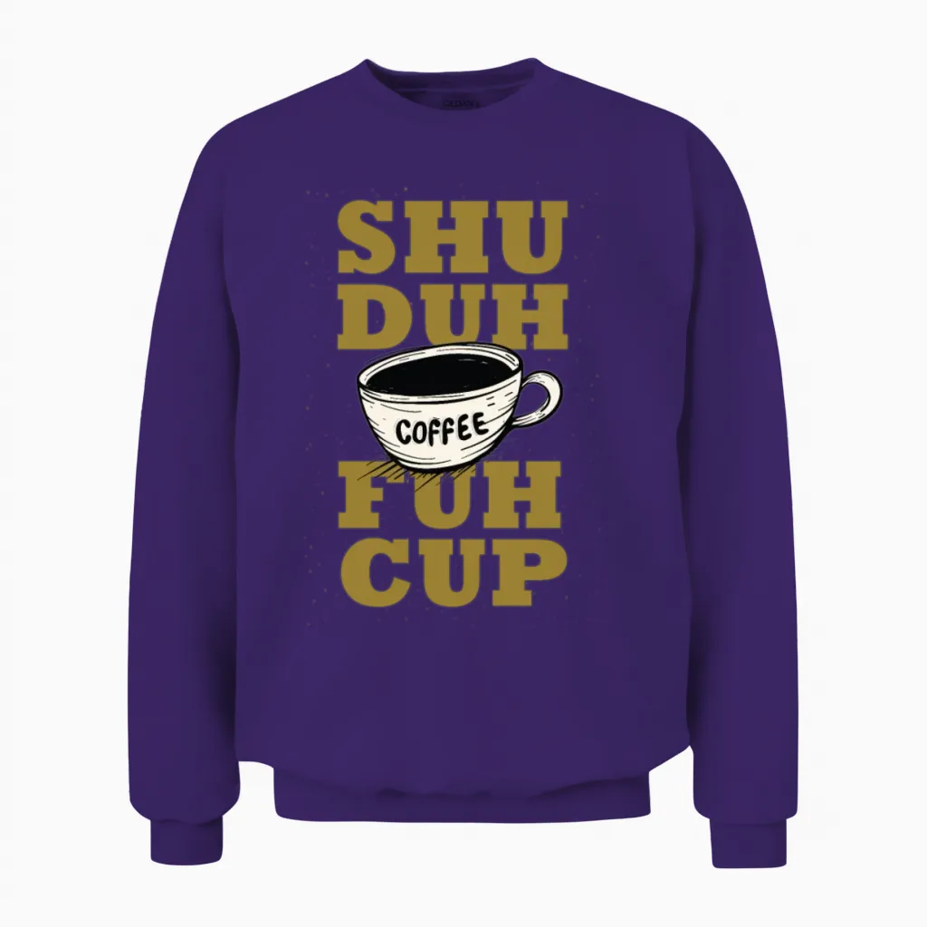 Shu Duh Fuh Cup Unisex Sweatshirt in Purple