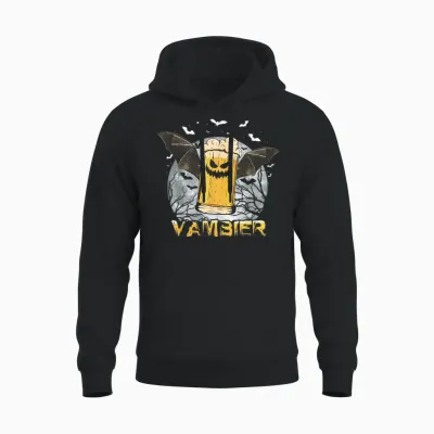 Vambier Funny Saying Happy Halloween Bat T-Shirt, Black Unisex Hoodie - Black