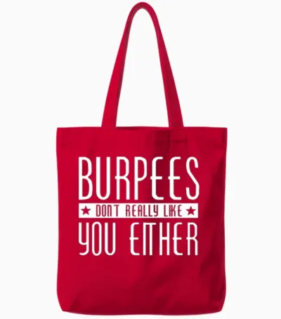 Funny Crossfit Tote Bags - Red