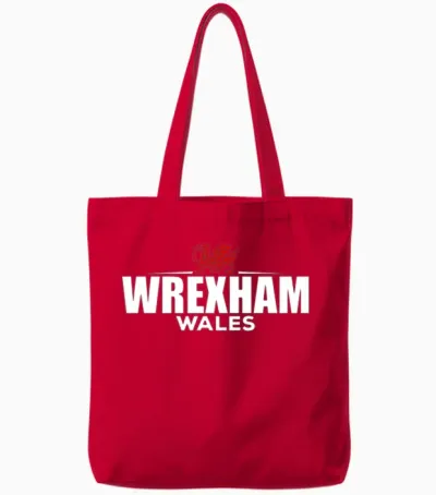 Wrexham S Retro Tote Bags - Red