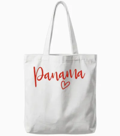 Panama Herz Damen Liebe Panama Tote Bags - White