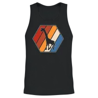 Giraffe Retro Unisex Tank Top - Black – 2