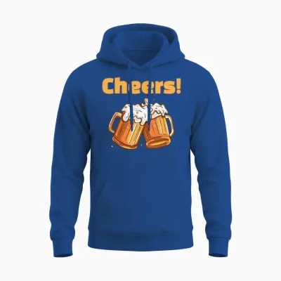 Cheers Beer Funny Unisex Hoodie - Royal