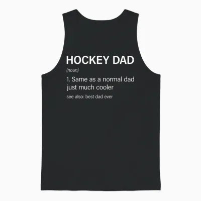 Funny Hockey Dad Definition Hockey Lover Unisex Tank Top - Black