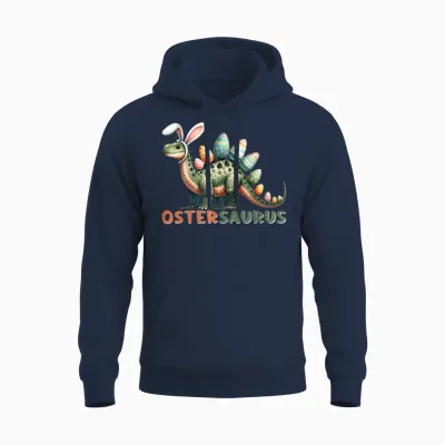 Ostergeschenke Ostern Outfit Junge Mädchen Dinosaurier Dino Unisex Hoodie - Navy