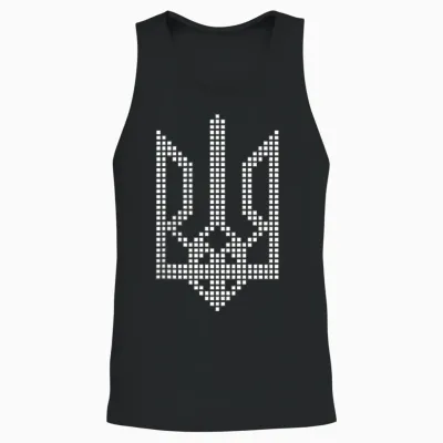 Ukrainian Symbol Trizub on the Heart – Ukrainian Trident T-Shirt, Black, S Unisex Tank Top - Black