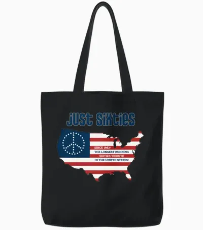 Just Sixties 2025 Tour Tote Bags - Black
