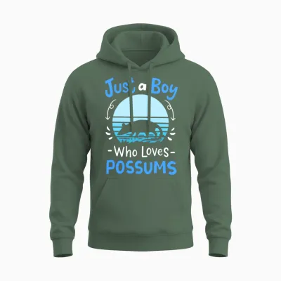 Possum Possum Lover Retro Unisex Hoodie - Military Green
