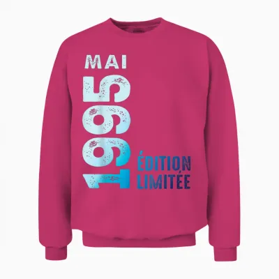 édition Limitée Mai 1995 Cadeau D'anniversaire 1995 Unisex Sweatshirt - Heliconia