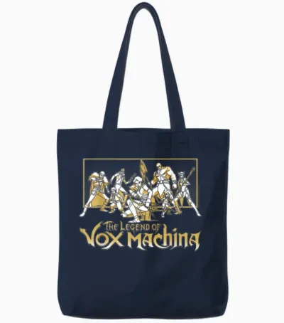 The Legend of Vox Machina Main Characters Fight Pose Tote Bags - Navy