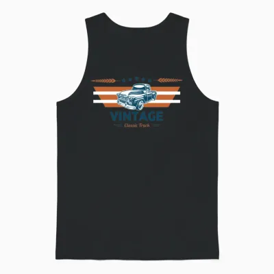 Vintage Classic Truck Community Unisex Tank Top - Black