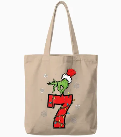 Number 7 Matching 67 Meme 6 7 Christmas Boys Tote Bags - Natural