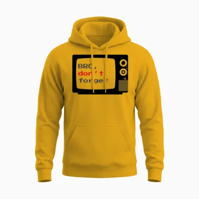 Retro Tv Reminder Unisex Hoodie - Gold