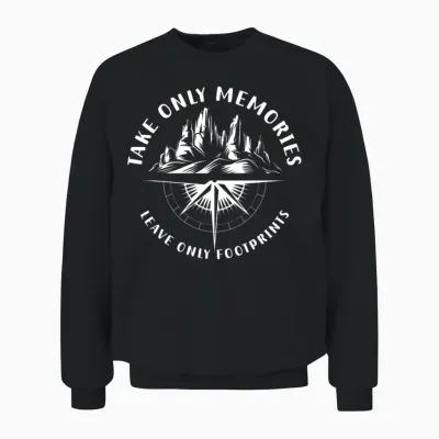 Forest Hiking Camping Lumberjack Unisex Sweatshirt - Black