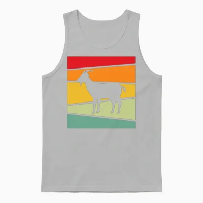 Goat Retro Unisex Tank Top - Ash
