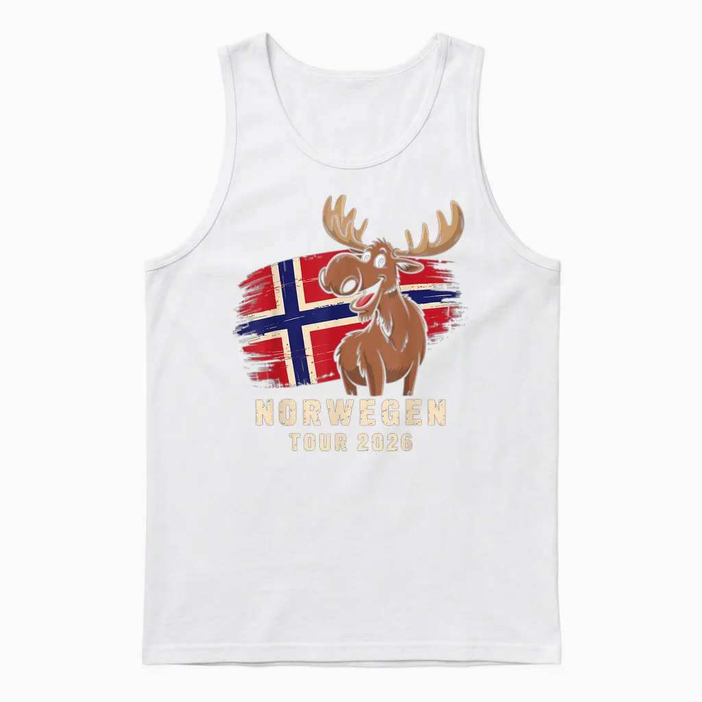 Norwegen Tour 2026 Unisex Tank Top in White