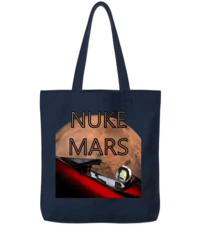 Starkerman - Don't Panic! Rescue Kerbal Near Mars Tote Bags - Navy