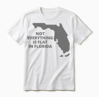 Not Everything Is Flat in Florida - Florida State Unisex T-Shirt - White