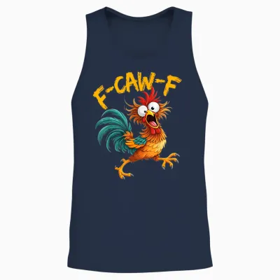 F-Caw-F Huhn Lustiger Hahn Fcawf Erwachsenen-Humor Meme Unisex Tank Top - Navy