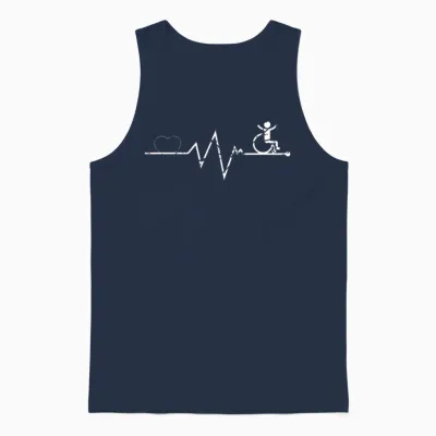 Funny Wheelchair Quote Unisex Tank Top - Navy