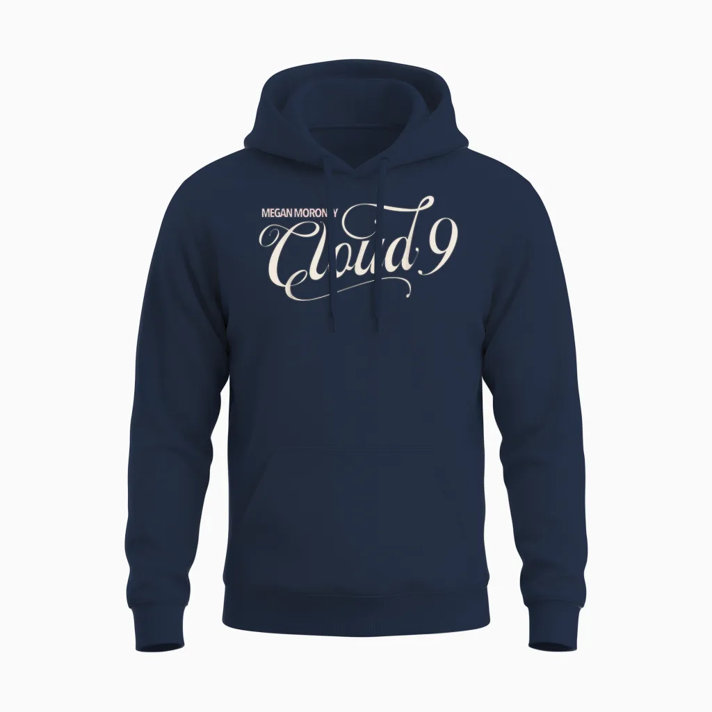 Megan Moroney Cloud 9 Window Portrait Unisex Hoodie in Navy