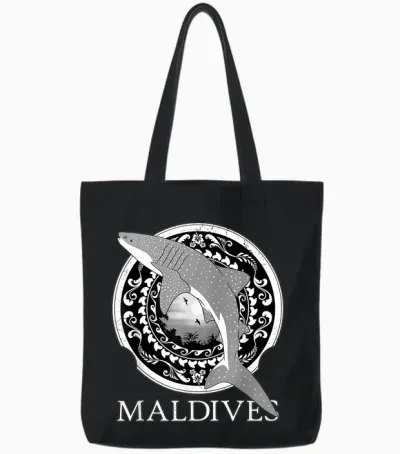 Walhai Republik Der Malediven Tote Bags - Black